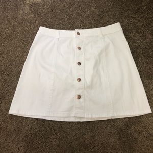 Never Worn White Button Down Jean Skirt